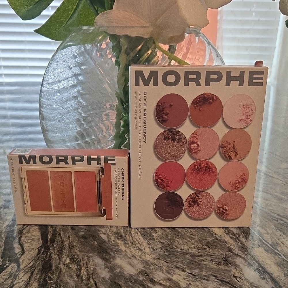 Morphe Rose Frequency Palette and Blush Trio